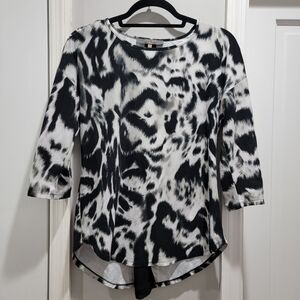 Essentials by Milano Hidden Sheer Zipped Back Top